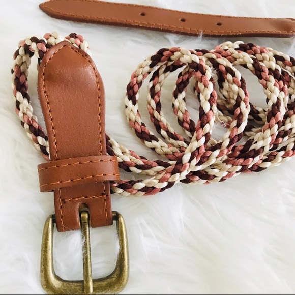 NWOT Express Leather & Rope Belt - Picture 2 of 6